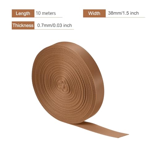 Image of Nylon Webbing Strap, 10 Metres, 1 inch /1.5 inch /2 inch Width, 0.7 mm Thickness (Brown, 1.5 inch)
