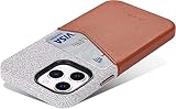 lopie [Sea Island Cotton Series for iPhone 14 Pro Card Case (Holds 2 Cards, Slim Profile) - Leather