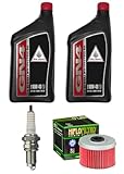 Oil Change Service Kit Oil Filter & Spark Plug Compatible with Honda TRX400 EX Sportrax 400