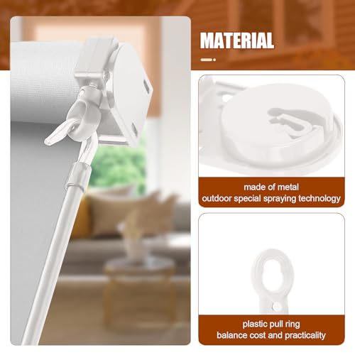 Sun Shade Replacement Parts, Cordless Crank Kit, Roller Blind mounting Bracket,for Coolaroo Exterior Roller Shade Replacement Parts, Outdoor Blinds,Roller Shades(1, White), SRDPFFK1-01