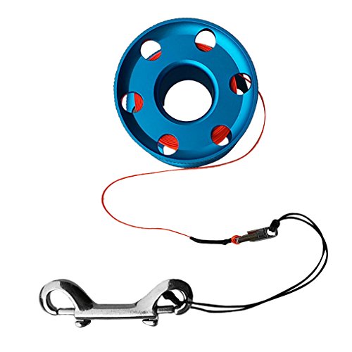 Bobine de fil pour plongée 50m et son double clip pour un déploiement fluide sous l'eau