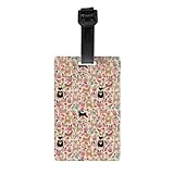 Étiquettes de bagages, étiquette nominative en PVC, identification de valise de voyage, étiquettes d'identification, étiquette de bagage,Shiba Inu Mélangé Sésame Rouge Chiens Noirs Et Feu Chien