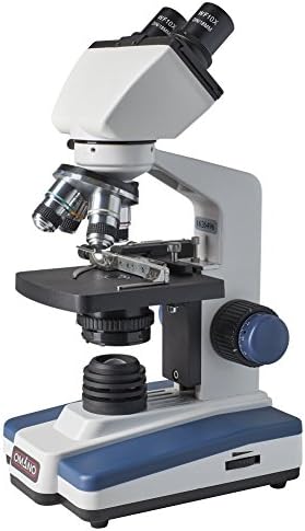 Omano OM118-B4 40x-1000x Full Size Binocular LED Compound Student Microscope with Mechanical Stage