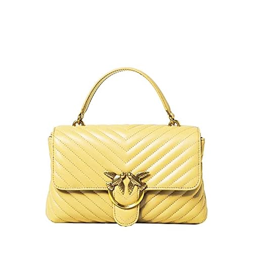 Pinko Borsa a Mano Love Lady Puff Big Borsa Mano Giallo Donna 30x18x10 cm