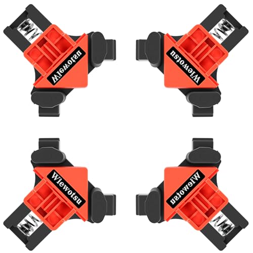 Wiewotsu 4Pcs 90 Corner Clamps Light-Duty Spring Clamp for Crafts