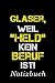 Produktbild Glaser Weil Held Kein Beruf Ist Notizbuch: | Notizbuch mit 110 linierten Seiten | Format 6x9 DIN A5 | Soft cover matt |