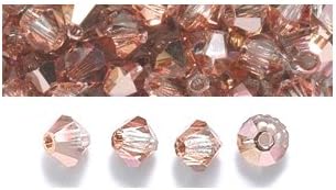 Miniatura 2 de Preciosa Cuentas de cristal checo de 0.157 in de diamante/bicona, oro capri, 144 piezas