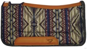 Diamond Wool Contoured Felt Ranch Western Saddle Pad for Horses 32x32 – 1/2" Thickness, Cobalt