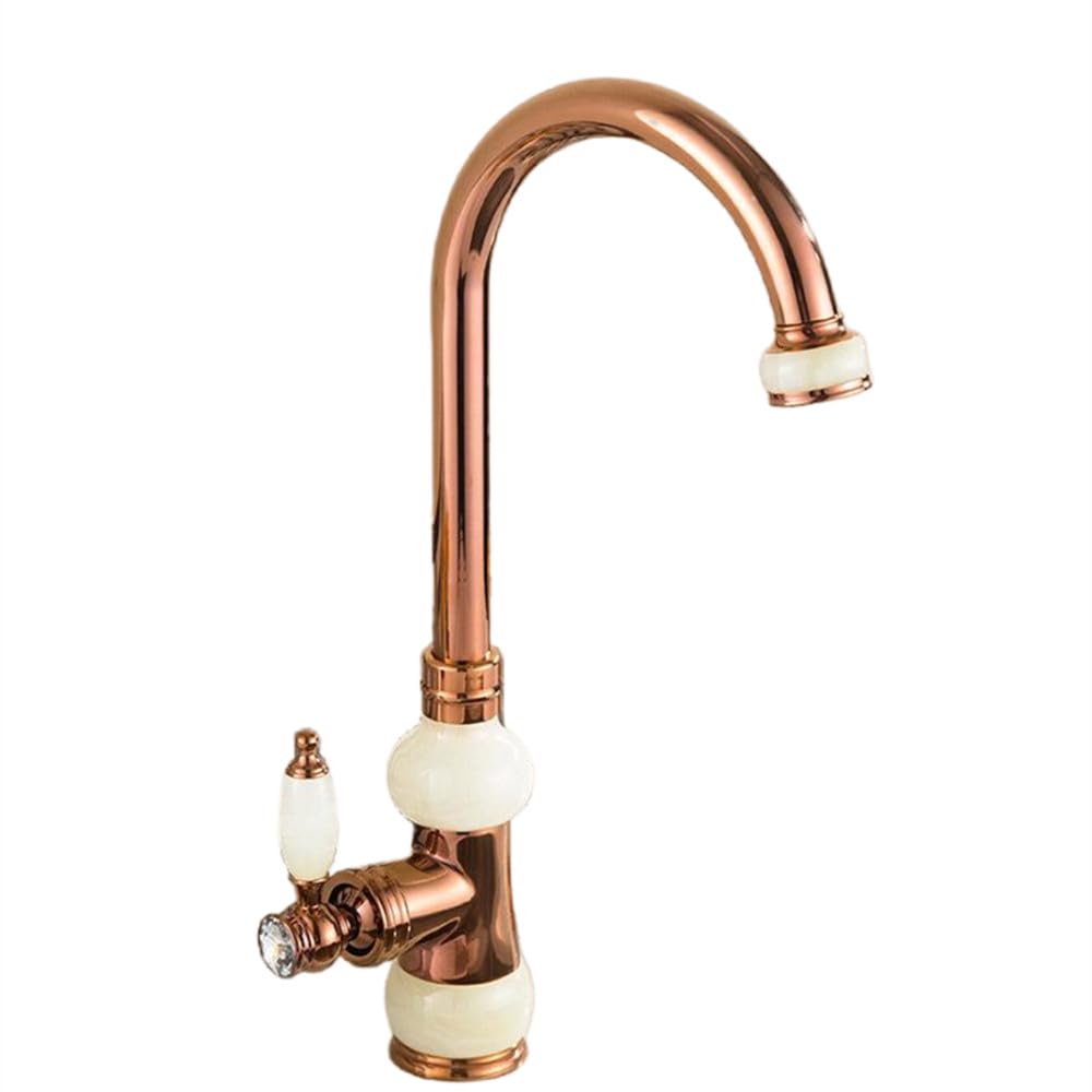 Robinets d'eau dorés hauts pour sublimer votre vasque à poser moderne