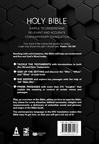 ERV Holy Bible Hardback Black, Anglicized, (Easy to Read Version)