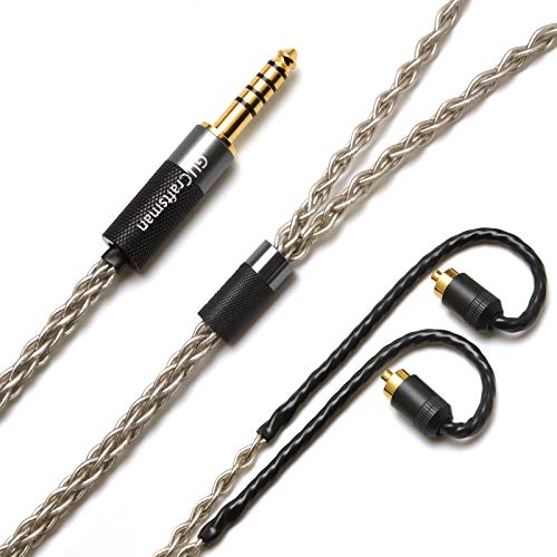 GUCraftsman 6N Single Crystal Silver Upgrade Earphone Cable 2.5mm/4.4mm Balance Earphone Upgrade Cable for Sony IER-M7 IER-M9 IER-Z1R (L-3.5mm Plug)