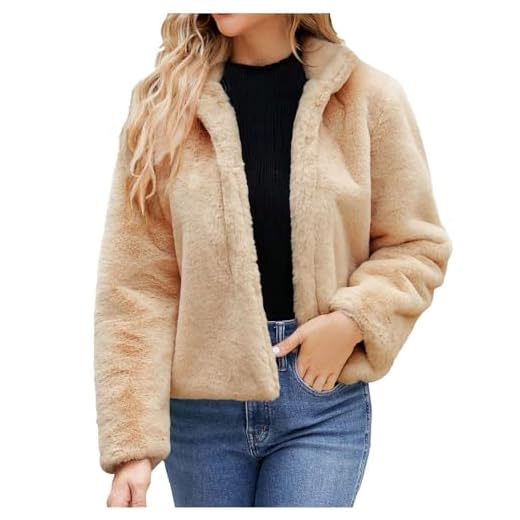 AEGJEGVD Veste en Fausse Fourrure Courte en Peluche pour Femmes Surdimensionné Manteau d'hiver en Fausse Fourrure floue avec Poches pour Fille Coat Jacket Pas Cher Manteau Grande Taille