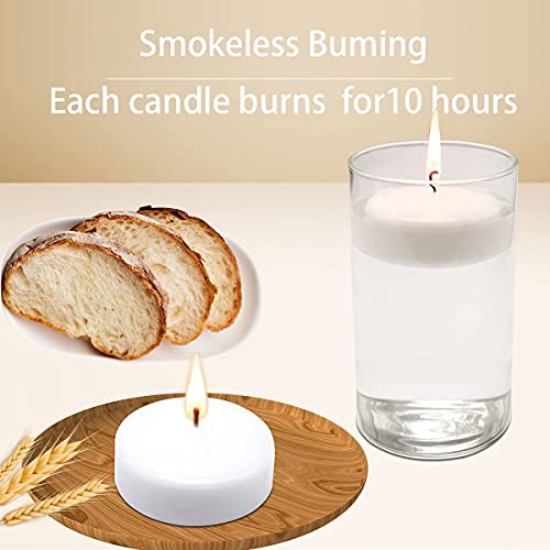 image for JHENG Unscented Floating Candles - Pure Rich Creamy 3