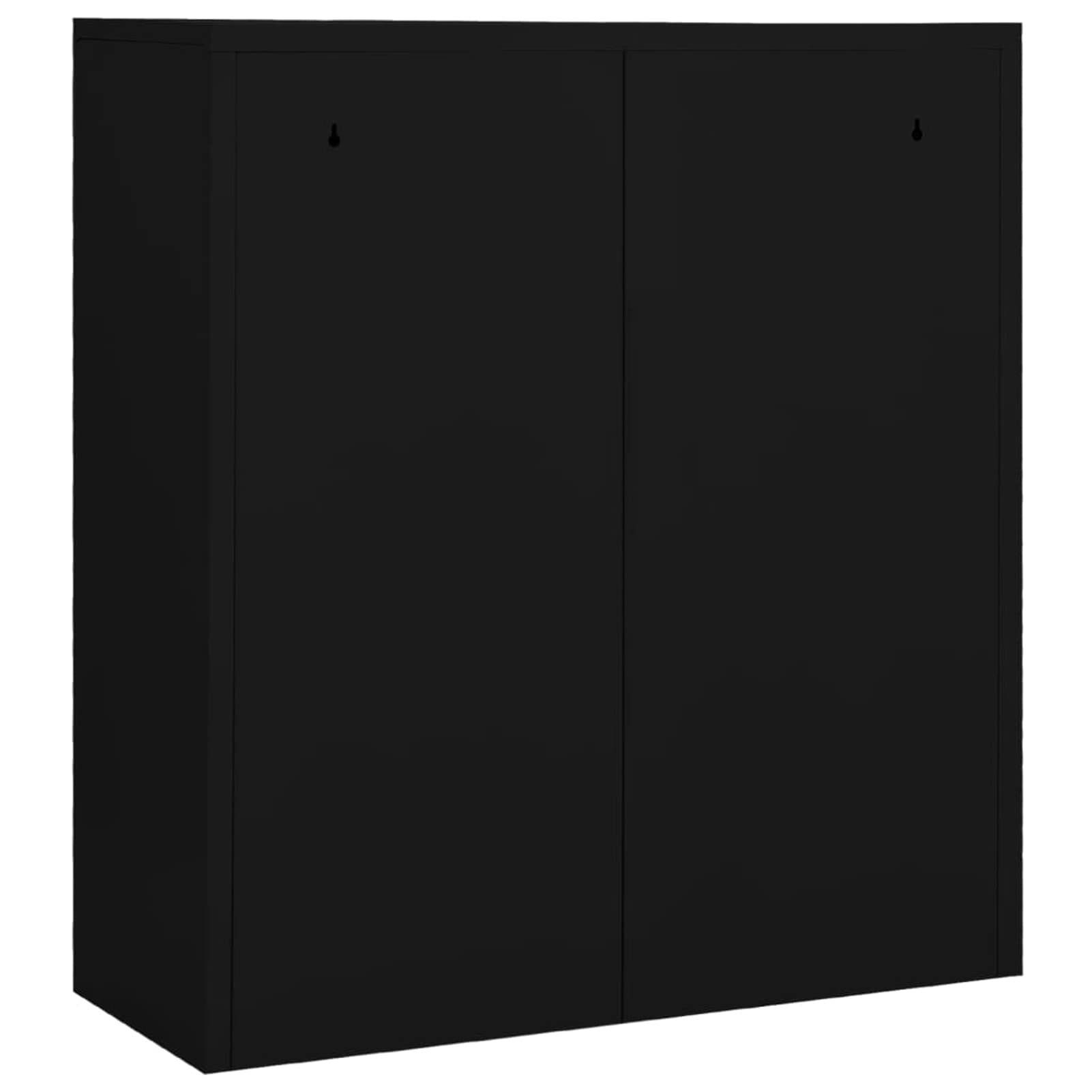 Festnight Büroschrank Metallschrank Büroschrank Aktenschrank Schwarz Spintschränke Lagerschrank Mit Schlössern 90x40x102 cm Stahl