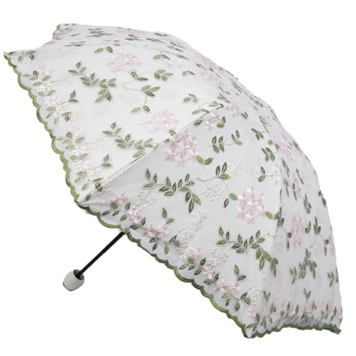 Parapluie vintage en dentelle pliable et compact pour femmes et filles
