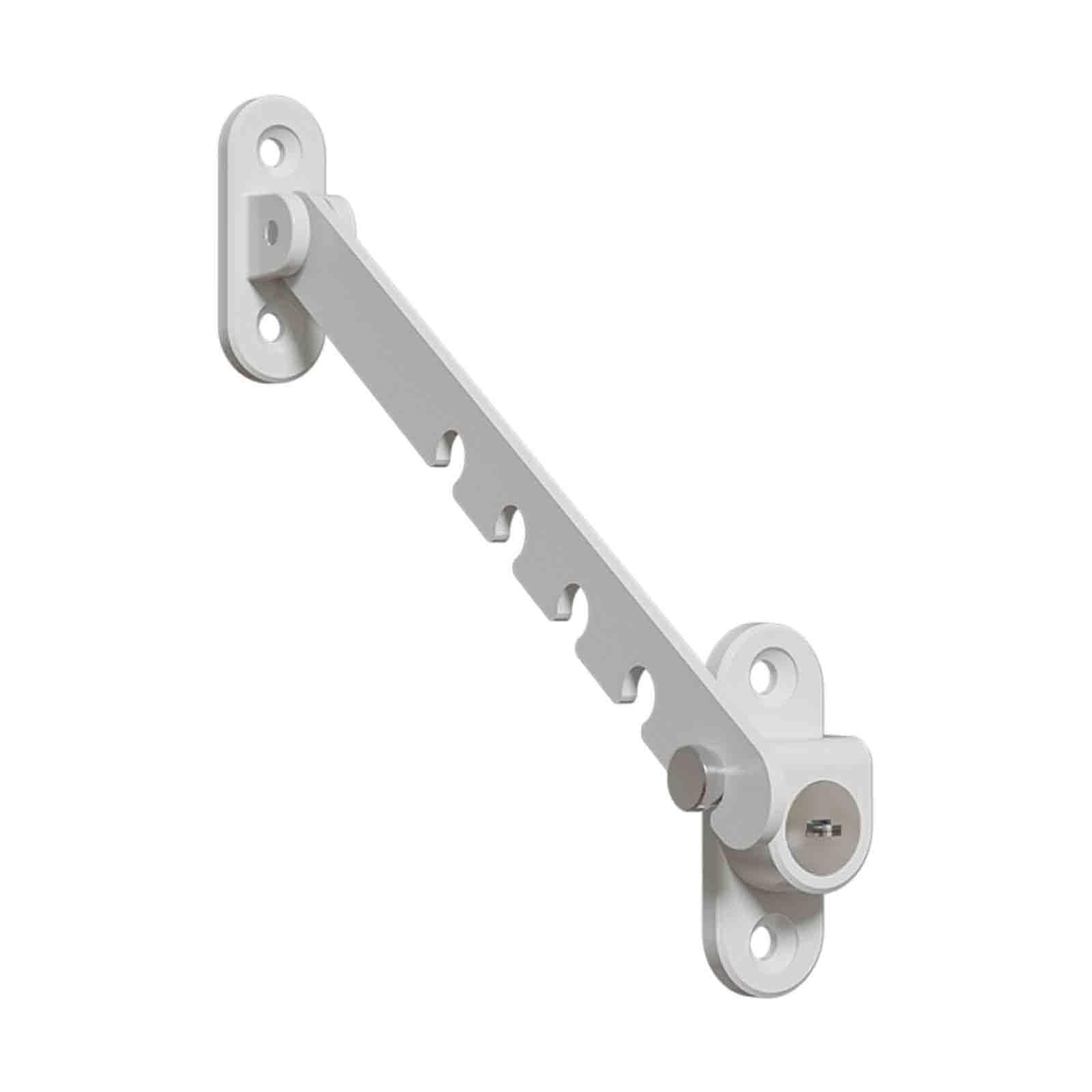 Window Lock Window Limiter Alloy Falling Window Restrictor Adjustable Home Kitchen Inward Opening Window, White