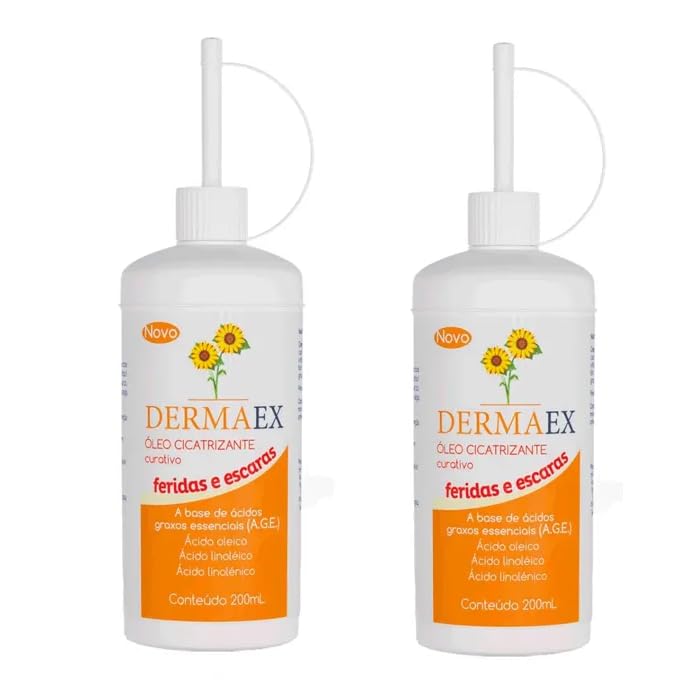 Kit Com 2 - Óleo De Girassol Cicatrizante Derma ex 200ml Pele