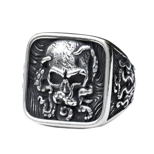 Image of 2023 Skull Ring Cool Evil Death Punk Rock Stainless Steel Rings Aly Style Jewelry