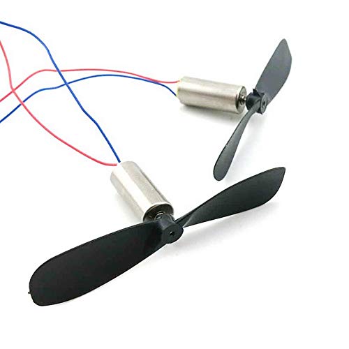 Godagoda 2 Draht Quadcopter Mikro Kernloser DC-Motor mit Propeller Hoch Drehmoment für Modellflugzeug 2pcs Cover