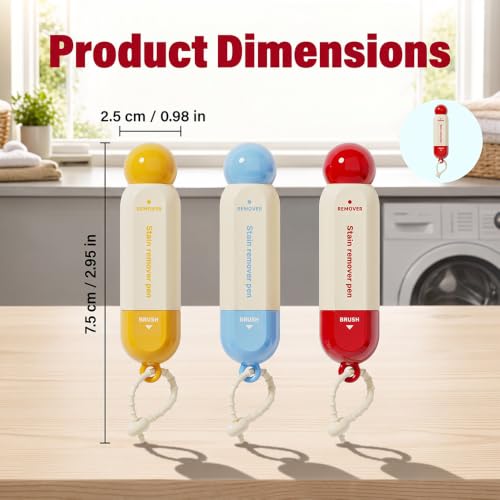 Image of Double-Headed Instant Stain Remover Pen - Dual-Tip Waterless Stain Remover for Oil, Wine & Food Stains, Compact Travel Spot Cleaner for Clothes, Office, Car, Home,1 Pcs - Red
