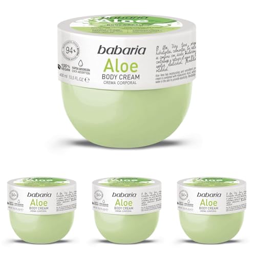 Babaria aloe body cream 400ml (Paquete de 4)