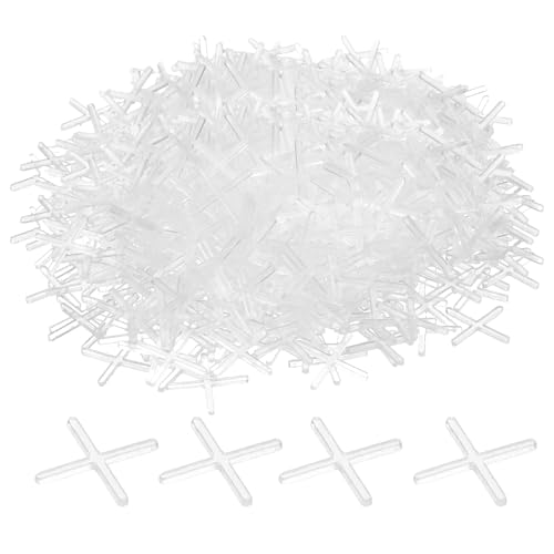 Quarkzman 500 Piezas De Separadores De Azulejos De 1.5mm De Plástico Duro En Forma De Cruz Para Nivelador De Azulejos Instalación De Clips De Espaciado Cerámico Para Pared Y Suelo