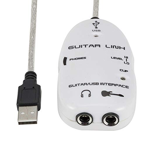 RuleaxAsi Guitarra ao gravador do conector audio do adaptador do cabo da relação da relação de USB p