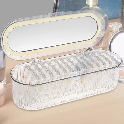 Rangement bijoux transparent pour coiffeuse et valise avec mini boîtes scellées pour week-end et voyage - 8