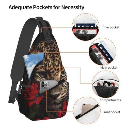 Mochila de cruz para senderismo negra ajustable miniatura 4