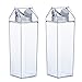 NJYBF Lot de 2 bouteilles en carton transparent - En plastique transparent - Réutilisable - 500 ml - 1000 ml - Pour boissons, jus - Transparent - 1000 ml