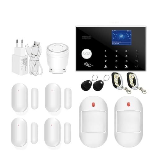 Alarma Inteligente GSM 433MHz De Seguridad 2,4 Pulgadas TFT Antirrobo For El Hogar Funciona, Kit/juego de bricolaje(Set 2)