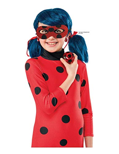 RUBIE'S Miraculous Officiel - Kit de accesorios LadyBug infantil con un lobo brillante + un Yo-Yo + pendientes de clip. Ideal para Carnaval, Halloween o Aniversario LadyBug Miraculous