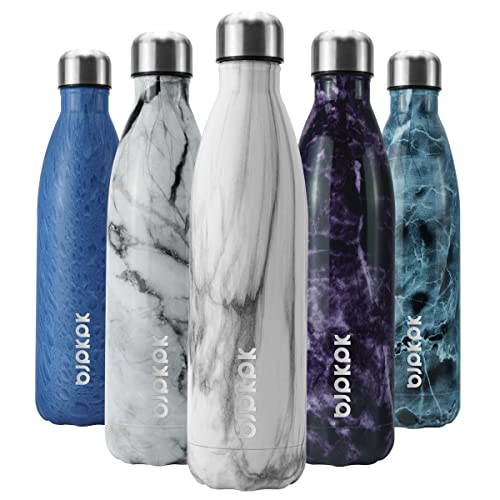 Image of BJPKPK 25oz Insulated Water Bottles Stainless Steel, Sports Water Bottles Keep Cold for 24 Hours and Hot for 12 Hours, BPA Free,White Birch