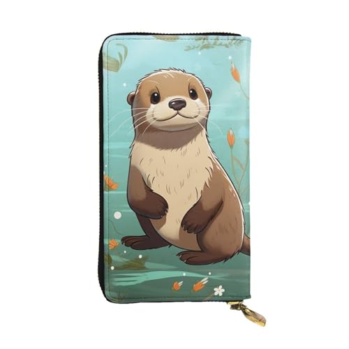 Portefeuille pour femme cuir de loutre mignon porte-carte pour vos sorties