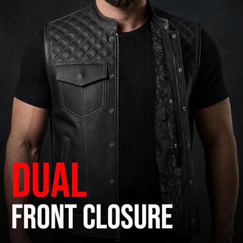 Jackets 4 Bikes SOA Genuine Buffalo Leather Vest
