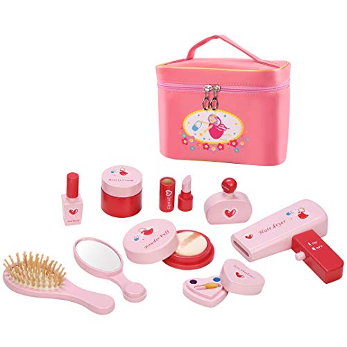 Preisvergleich Produktbild Kinder-Schminktasche rosa / Schminktaschenset / Make-up-Set / Holzspielzeug / Kinderspielzeug RS 931-1773