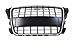 Griglia sportiva anteriore compatibile con Audi A3 8P S8-Style Cromato Nero 2009 2010 2011 2012 E-4451 Griglia anteriore centrale Sport Griglia a nido d'ape Mesh Sport