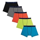 Fruit of the Loom Big Boys' 5 Pack Breathable Boxer Brief, Micro/Mesh Assorted, Large
