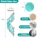 Seashell Wind Chimes for Outside - Handcrafted Turquoise Spiral Shape Capiz Shells Windchime Coastal Style Decor for Indoor/Outdoors, Garden & Beach Hanging Decor for Wind Chimes Lovers and More