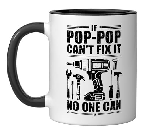 Taza de cerámica para café If Pop-Pop Can't Fix It No One Can miniatura 1