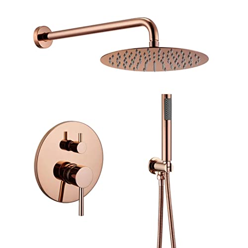Complexe de 10 " en acier inoxydable ensemble de douche à main or rose