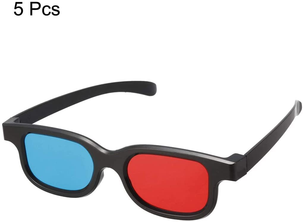 XYWHPGV Red/Blue 3D Glasses Small 3D Visoin Glass for Red/Blue Format Film/Image Anaglyph Photos Pack of 5 (612be 6cba6 8faee f0078 6c3c9 9a496