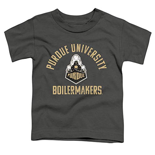 Purdue University Official Boilermakers Logo Unisex Toddler T Shirt, Charcoal, 2T