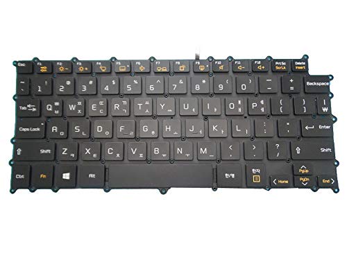 RTDpart Laptop Backlit Keyboard For LG Gram 14 14T990 14TD990 LG14T99 14TD990-GX30K 14TD990-GX50K 14TD990-GX70K Korea KR Black Without Frame