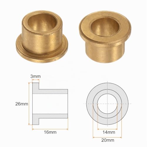 Miniatura 2 de Quarkzman Brida Rodamiento Manguito 14mm D 20mm Od 16mm Longitud 3mm 2uds
