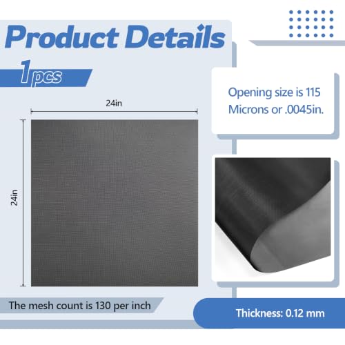 Image of SmoothNovelty 1 Pcs 24''x 24'' Waterproof and Dustproof Prefilter Hydrophobic Mesh Air Filter Fabric, Washable Cut to Fit HVAC Intake Filter, Reusable Polyester Pre Sheet for AC Furnace Vent