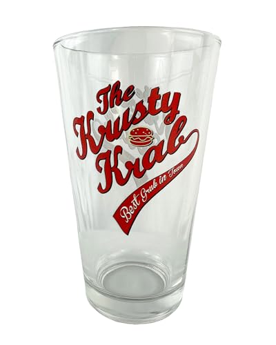 Surreal Entertainment SpongeBob SquarePants The Krusty Krab Best Grub In Town 16oz Pint Drinking Glass Tumbler