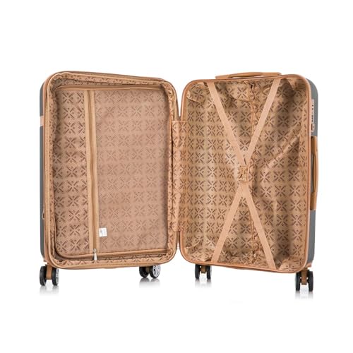 Mala de Viagem Grande Athena 30kg Rígida ABS com 4 Rodas duplas 360º e Trava de segredo númerico TSA