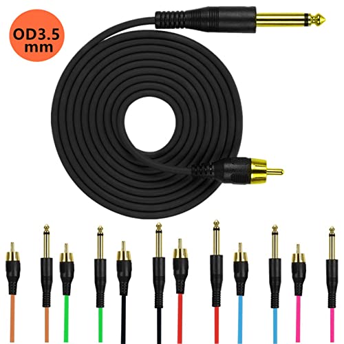 HapGlan 1.8m Clip Cord 6.35mm to Male Copper-core Wire Line Rotary Machines Power Supply Cable Cord