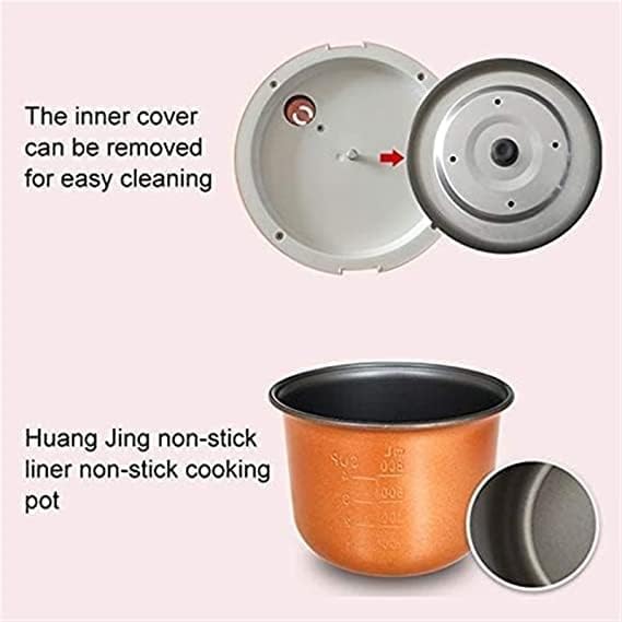 Miniatura 2 de Mini olla arrocera, olla de arroz portátil de 1.2 L, olla arrocera de viaje pequeña para 1-2 personas, olla arrocera personal, vaporera de